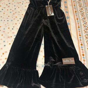 Matilda Jane Black Velvet Ruffle Bottoms